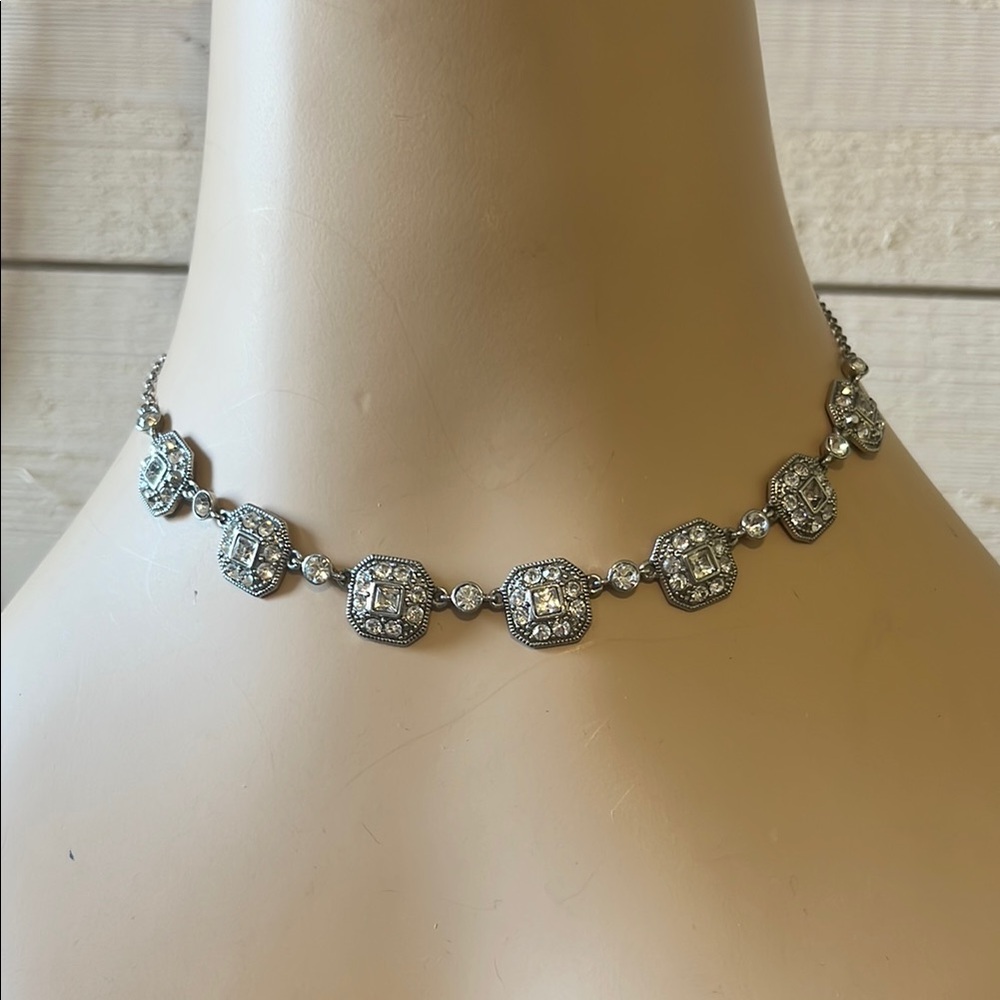 Liz&co. Silver Necklace with Crystal Accents